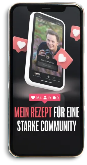 Kapitel „Mein Rezept für eine starke Community“ auf dem Smartphone